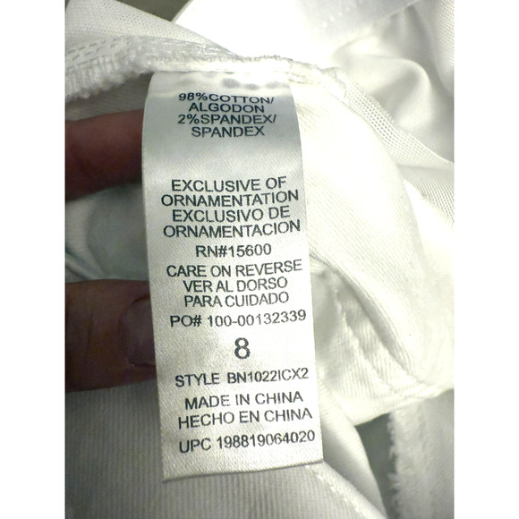 Democracy Jeans Womens Size 8 White Raw Hem Flared Ab Solution Technology - Picture 8 of 10